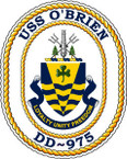 STICKER USN US NAVY DD 975 USS O BRIEN