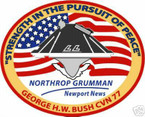 STICKER USN US NAVY CVN 77 USS GEORGE H W BUSH