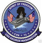 STICKER USN US NAVY CVN 73 USS GEORGE WASHINGTON