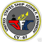 STICKER USN US NAVY CVN 67 USS JOHN F KENNEDY