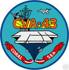 STICKER USN US NAVY CV 43 USS CORAL SEA CARRIER