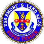STICKER USN US NAVY AS 39 USS EMORY LAND