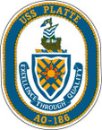 STICKER USN US NAVY AO 186 USS PLATTE
