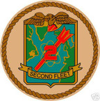 STICKER USN UNIT NAVY 2ND FLEET SHIELD