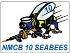 STICKER USN UNIT NAVAL CONSTRUCTION SEABEE 10
