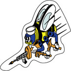 STICKER USN UNIT NAVAL CONSTRUCTION FORCE SEABEE II