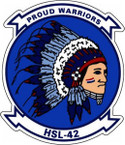 STICKER USN HSL 42 PROUD WARRIORS