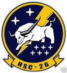 STICKER USN HSC 26 SEA COMBAT SQUADRON