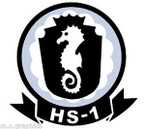 STICKER USN HS 1 HELO ANTI-SUB SQUADRON