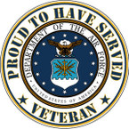 STICKER USAF VET U S AIR FORCE PROUD VETERAN V2