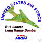 STICKER USAF VET B-1 LANCER BOMBER