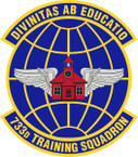STICKER USAF  733rd Training Squadron Emblem