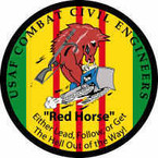 STICKER USAF Combat Civil Engineers Redhorse