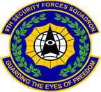 STICKER USAF 9TH SECURITY FORCES SQUADRON