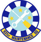 STICKER USAF 931st Maintenance Squadron Emblem