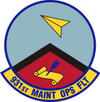 STICKER USAF 931st Maintenance Operations Flight Emblem