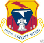 STICKER USAF 913TH AIRLIFT WING