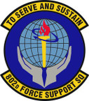 STICKER USAF 802nd Force Support Squadron Emblem