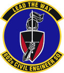 STICKER USAF 802nd Civil Engineer Squadron Emblem
