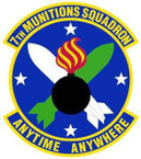STICKER USAF 7th Munitions Squadron