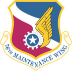 STICKER USAF 76TH MAINTENANCE WING