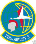 STICKER USAF 728TH AIRLIFT SQUADRON