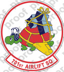 STICKER USAF 701ST AIRLIFT SQUADRON v2