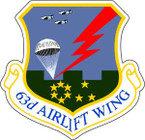 STICKER USAF 63RD AIRLIFT WING