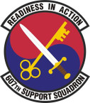 STICKER USAF 607th Support Squadron Emblem