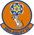 STICKER USAF 58TH AIRLIFT SQUADRON DECAL