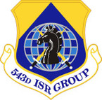 STICKER USAF 543rd Intelligence Surveillance and Reconnaissance Group Emblem