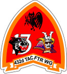 STICKER USAF 432ND TACTICAL FIGHTER WING