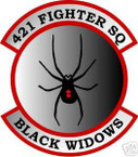 STICKER USAF 421ST FIGHTER SQUADRON BLACK WIDOW