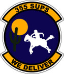STICKER USAF 355TH SUPS
