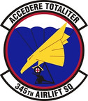 STICKER USAF 345th Airlift Squadron