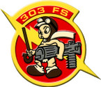 STICKER USAF 303rd Fighter Squadron B