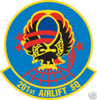 STICKER USAF 201ST AIRLIFT SQUADRON