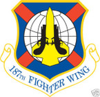 STICKER USAF 187TH FIGHTER WING