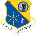 STICKER USAF 185TH FIGHTER WING