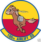 STICKER USAF 180TH AIRLIFT SQUADRON