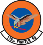 STICKER USAF 178th Fighter Squadron