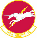 STICKER USAF 167th Airlift Squadron
