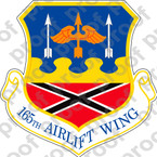 STICKER USAF 165th Airlift Wing A