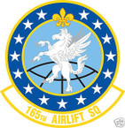 STICKER USAF 165TH AIRLIFT SQUADRON