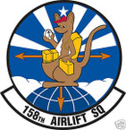 STICKER USAF 158TH AIRLIFT SQUADRON