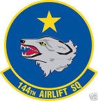 STICKER USAF 144TH AIRLIFT SQUADRON