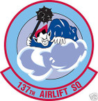 STICKER USAF 137TH AIRLIFT SQUADRON