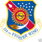 STICKER USAF 114TH FIGHTER WING