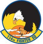 STICKER USAF 114TH FIGHTER SQUADRON