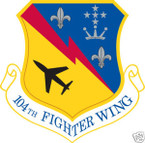STICKER USAF 104TH FIGHTER WING